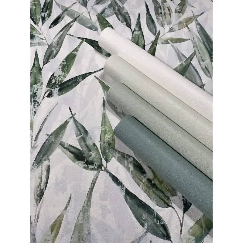 Vliestapete Blätter Floral Natur matt in Grün Novamur (KG-175309)