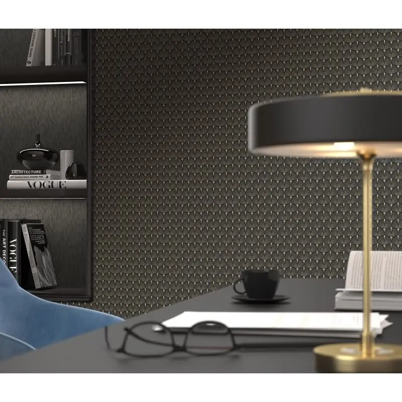 Tapete Schwarz, Anthrazit Erismann Vinyltapete (KG-175417)