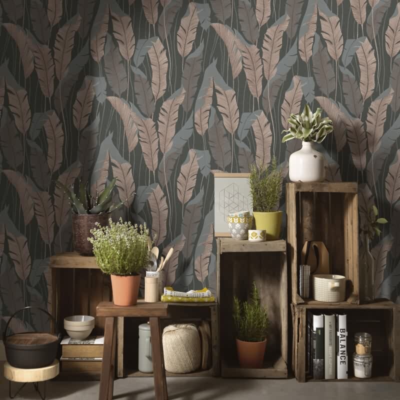 Tapete Schwarz, Anthrazit Erismann Vinyltapete (KG-175429)