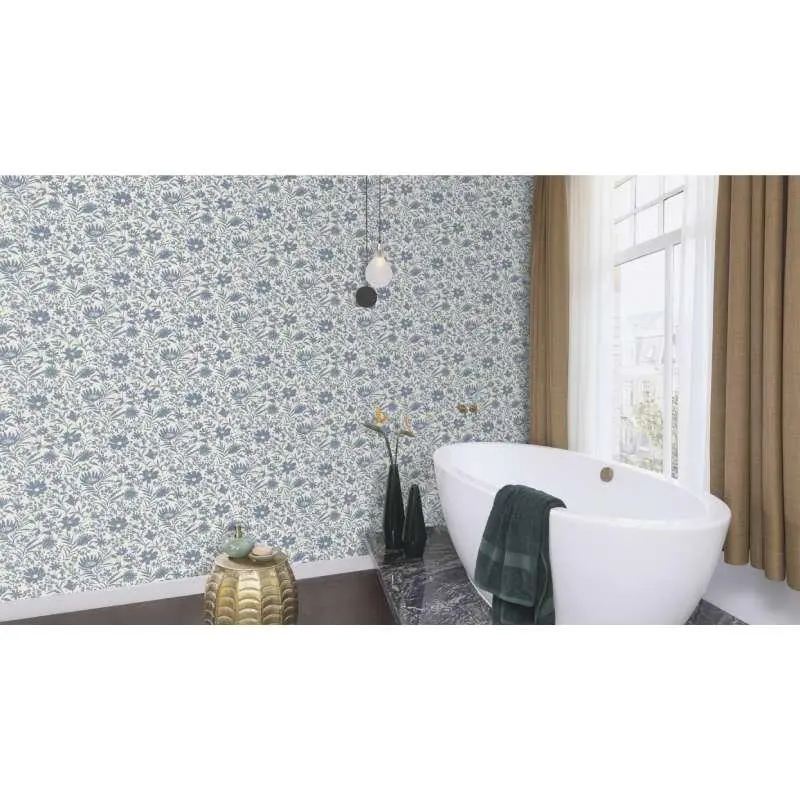 Tapete Beige, Creme, Blau Rasch Vliestapete (1044632)