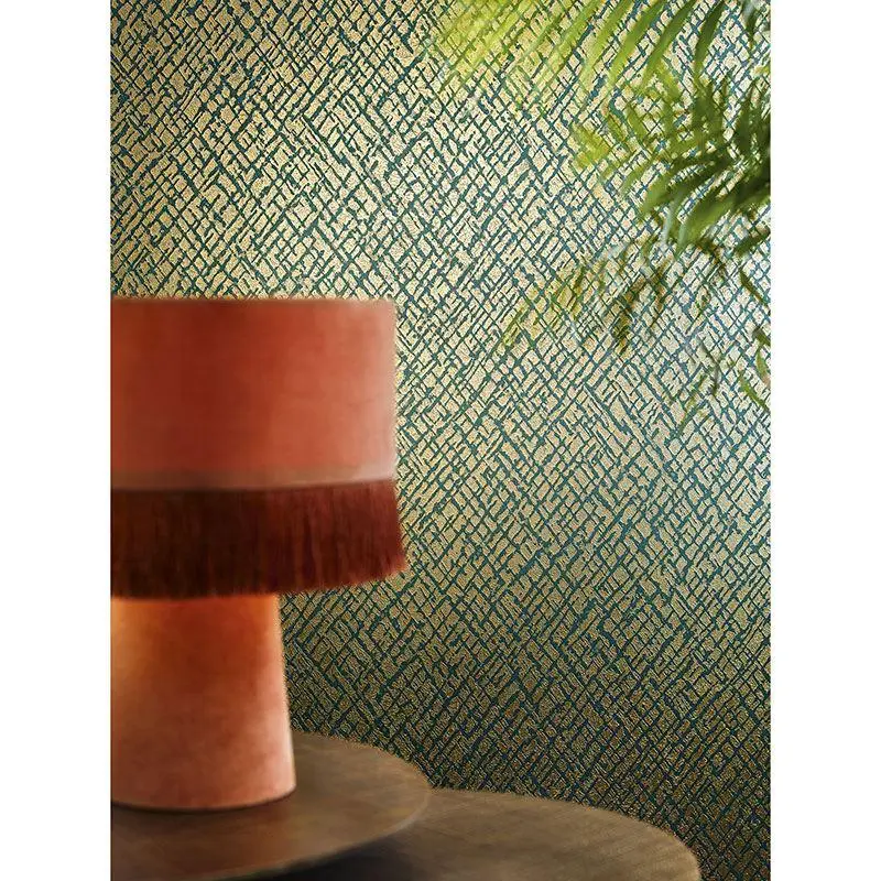 Tapete Gold, Kupfer, Grün Papis Loveday Vliestapete (1039618)