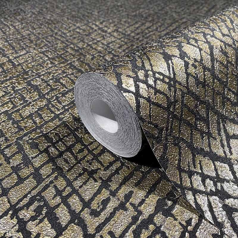 Tapete Gold, Kupfer, Schwarz, Anthrazit Papis Loveday Vliestapete (1039617)