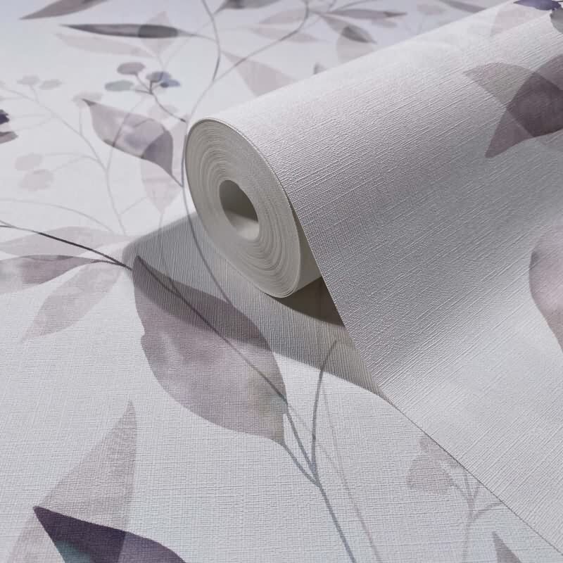 Vliestapete Blätter Floral Natur matt in Weiß für Wohnzimmer, Schlafzimmer, Küche (KG-175464)