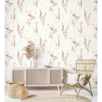 Vliestapete Blumen, Bl&auml;tter Floral Natur matt in...