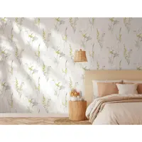 Vliestapete Blumen, Bl&auml;tter Floral Natur matt in...