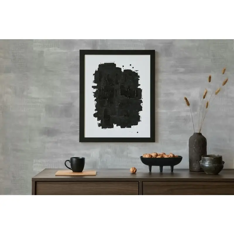 Vliestapete Putzoptik, Betonoptik Uni Geometrisch matt in Grau für Wohnzimmer, Schlafzimmer, Büro (KG-175478)