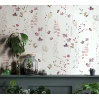 Vliestapete Bl&auml;tter, &Auml;ste Floral Natur matt in...