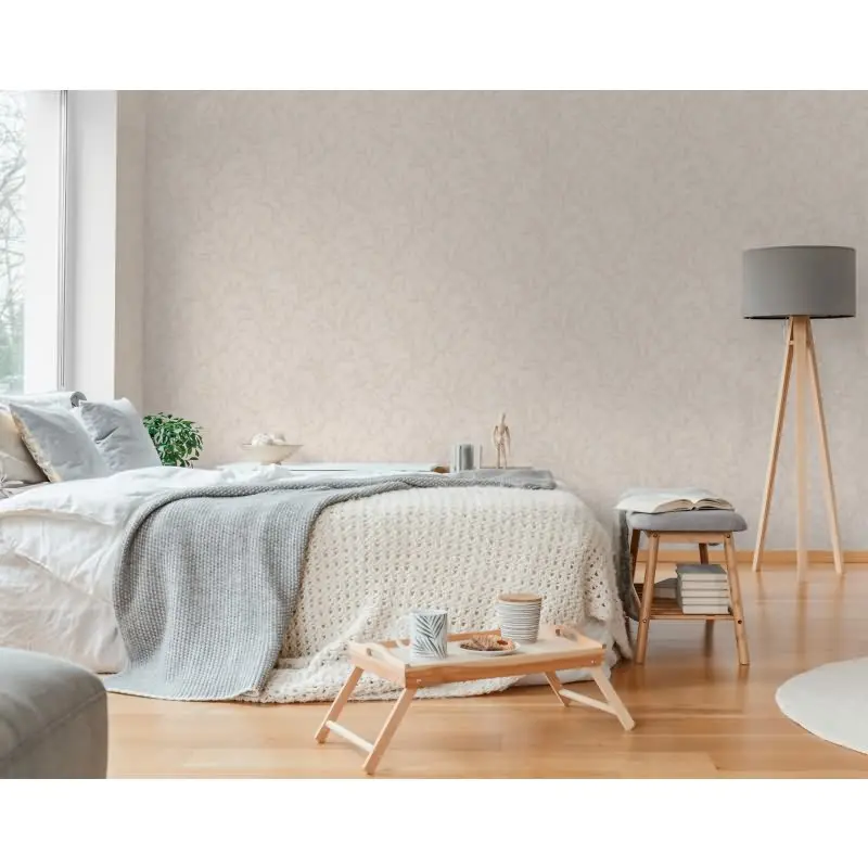 Florale Vliestapete Creme Beige - Dezentes Zweigmuster - Tapete elegant & modern (KG-175789)