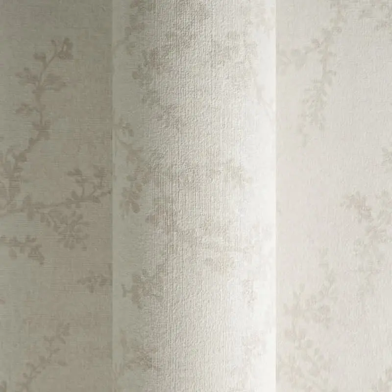 Florale Vliestapete Creme Beige - Dezentes Zweigmuster - Tapete elegant & modern (KG-175789)
