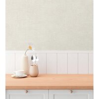 Unitapete Creme Grau - Einfarbige Vliestapete - Dezente...