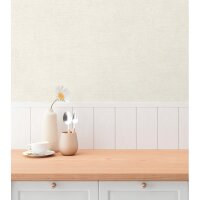 Unitapete Sandgrau - Einfarbige Vliestapete mit feiner...