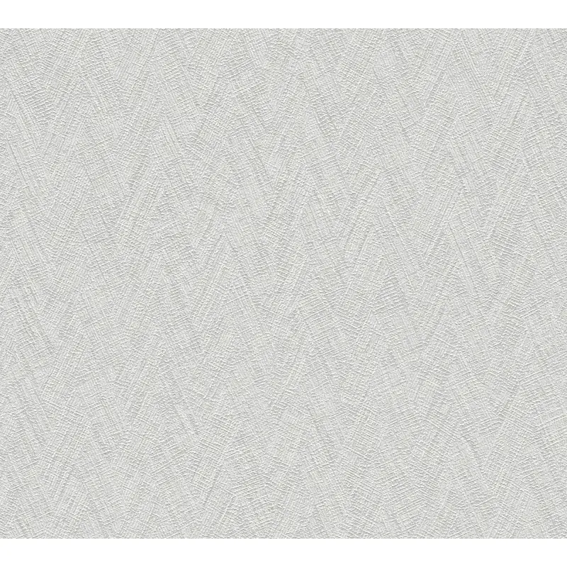 Strukturtapete Fischgrät Grau Weiß - Vliestapete mit Struktur - Modern & zeitlos (KG-175797)