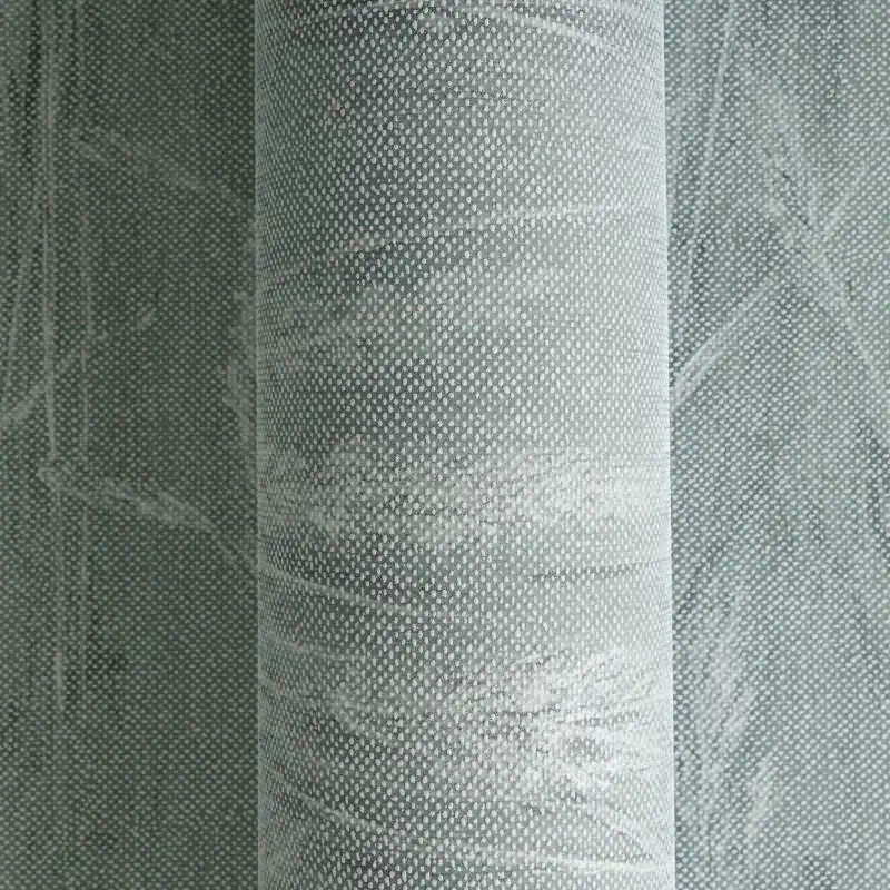 Gräser-Tapete Türkis Silber - Vliestapete mit Naturmotiv und Glanzstruktur (KG-175805)