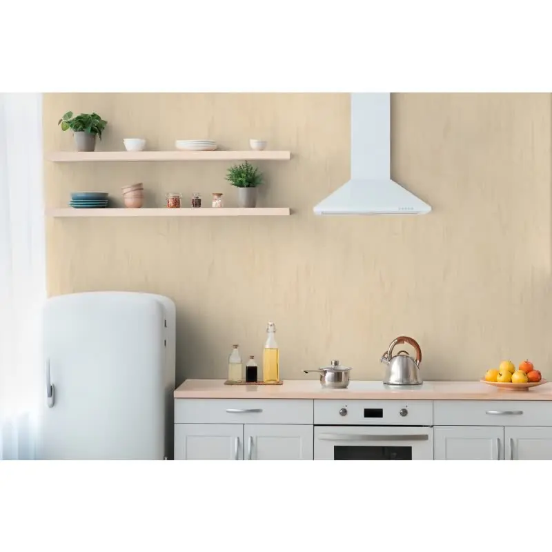 Gräser-Tapete Warmbeige Sand - Vliestapete mit Naturdesign in Leinenoptik (KG-175808)