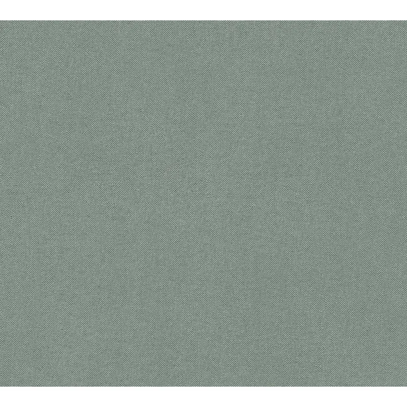 Unitapete in Leinenoptik Petrolgrün - Vliestapete strukturiert modern kräftig (KG-175826)