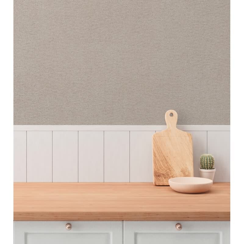 Unitapete in Leinenoptik Rosé Beige - Vliestapete strukturiert weich modern (KG-175827)