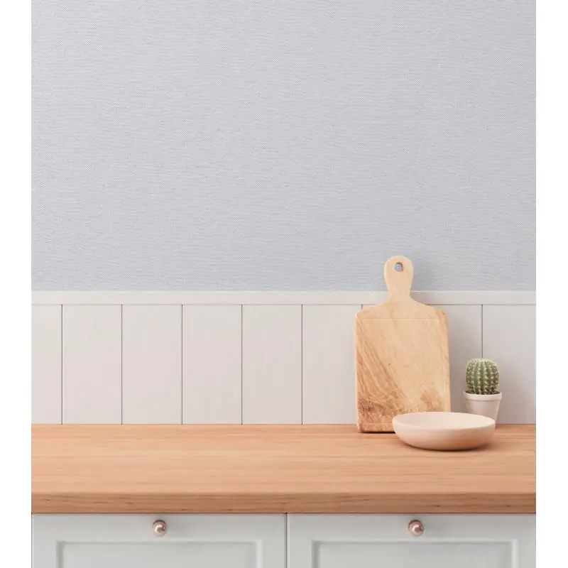 Unitapete in Leinenoptik Hellblau - Vliestapete strukturiert modern dezent (KG-175828)