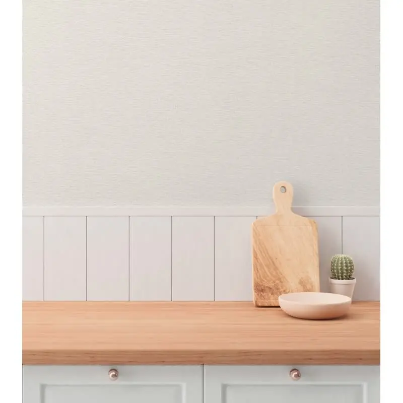 Unitapete in Leinenoptik Weißgrau - Vliestapete modern & dezent strukturiert (KG-175829)