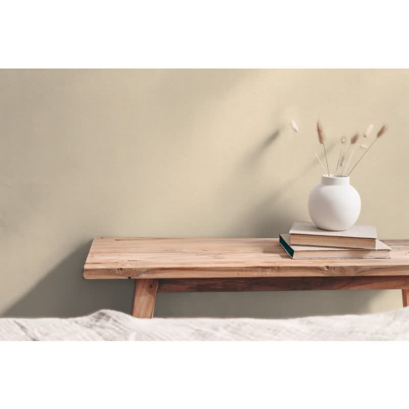 Unitapete in Leinenoptik Sandbeige - warme Vliestapete mit natürlicher Struktur (KG-175840)