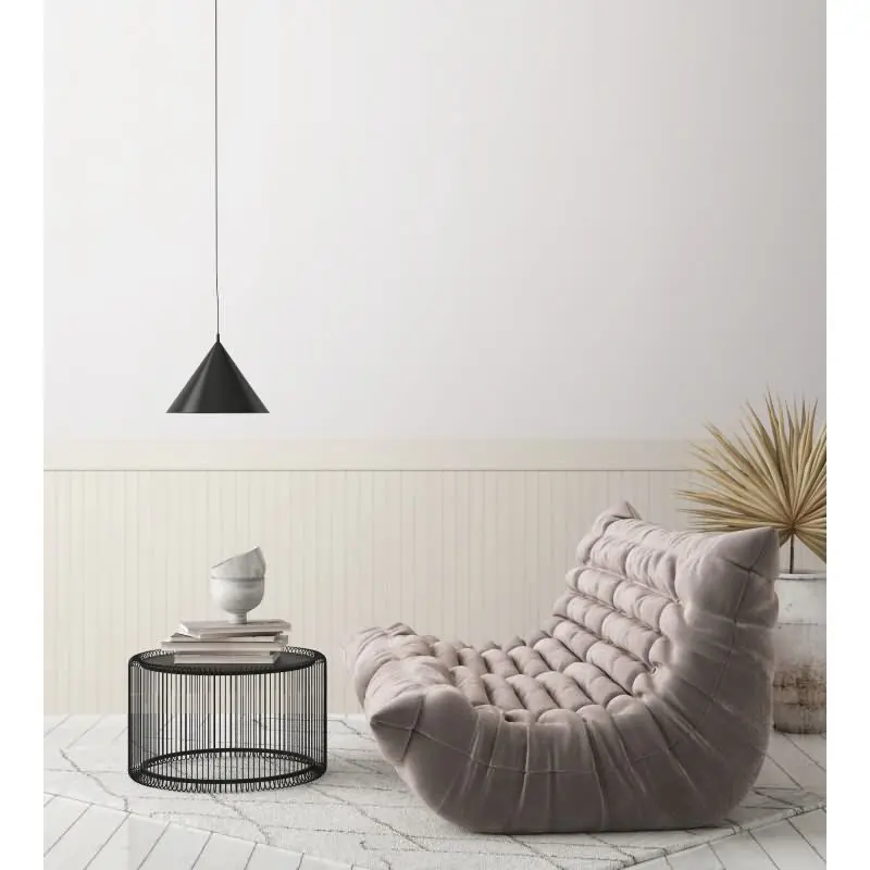 Sockeltapete in Holzoptik Weiß Creme - Wandpaneel hell vertikal - Vliestapete modern (KG-175864)