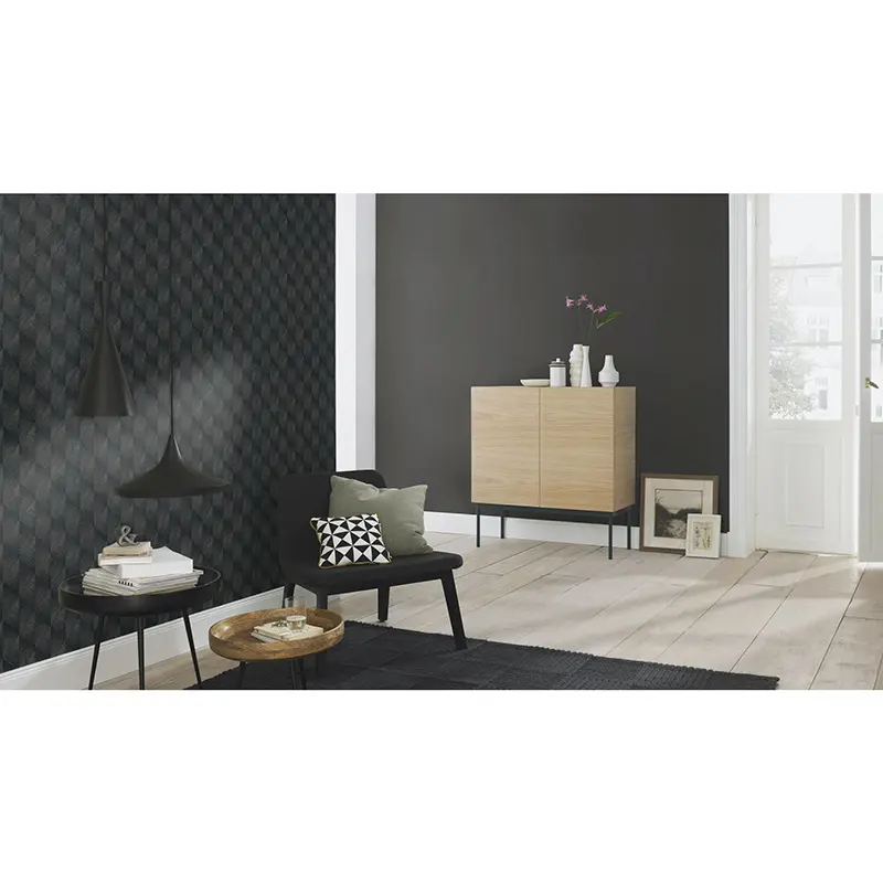 Tapete Schwarz, Anthrazit Rasch Vliestapete (1039548)