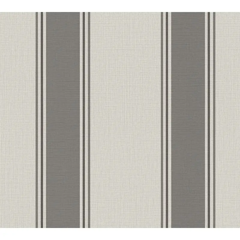 Vliestapete mit grauen Streifen auf hellem Hintergrund (KG-175904)