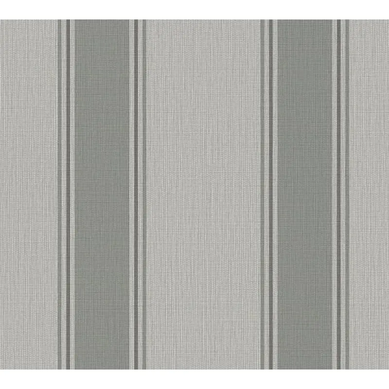 Vliestapete mit grauen Streifen auf mittelgrauem Hintergrund (KG-175905)