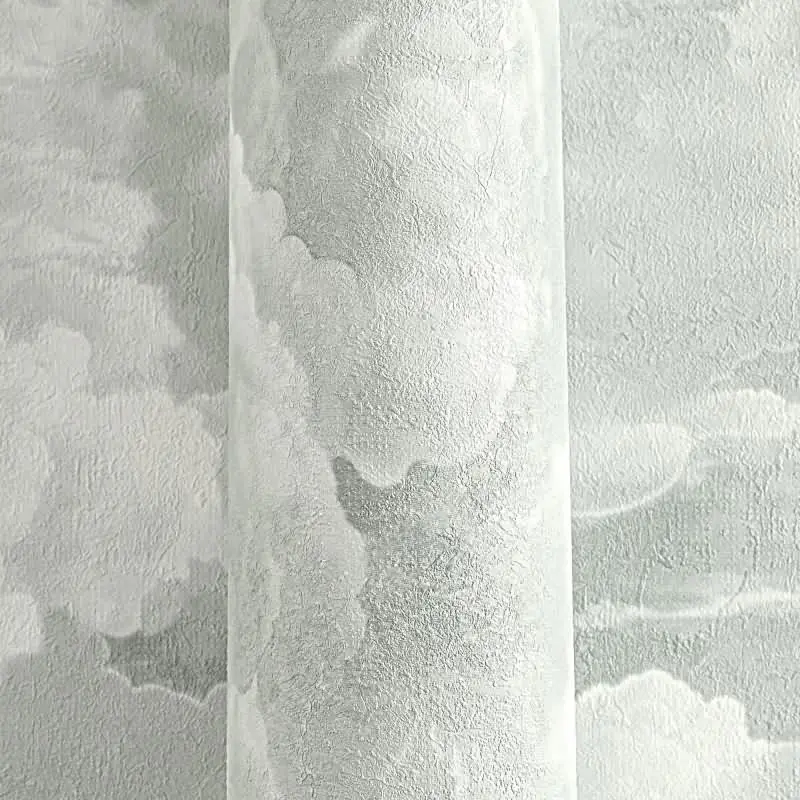 Vliestapete mit Wolkenmotiv in Grau-Weiß (KG-175911)
