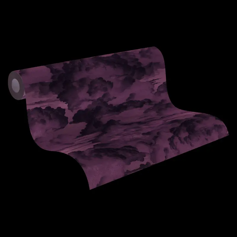 Vliestapete mit Wolkenmotiv in Grau-Weiß (KG-175911)