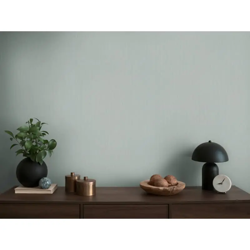 Vliestapete in Hellblau-Grau mit feiner Textiloptik (KG-175927)