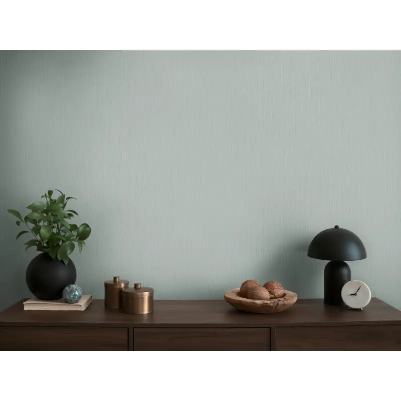 Vliestapete in Hellblau-Grau mit feiner Textiloptik (KG-175927)