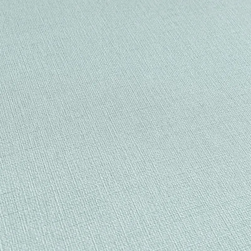 Vliestapete in Hellblau mit zarter Leinenstruktur (KG-175937)