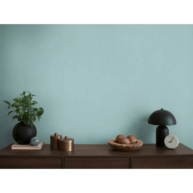 Vliestapete in Hellblau mit zarter Leinenstruktur (KG-175937)