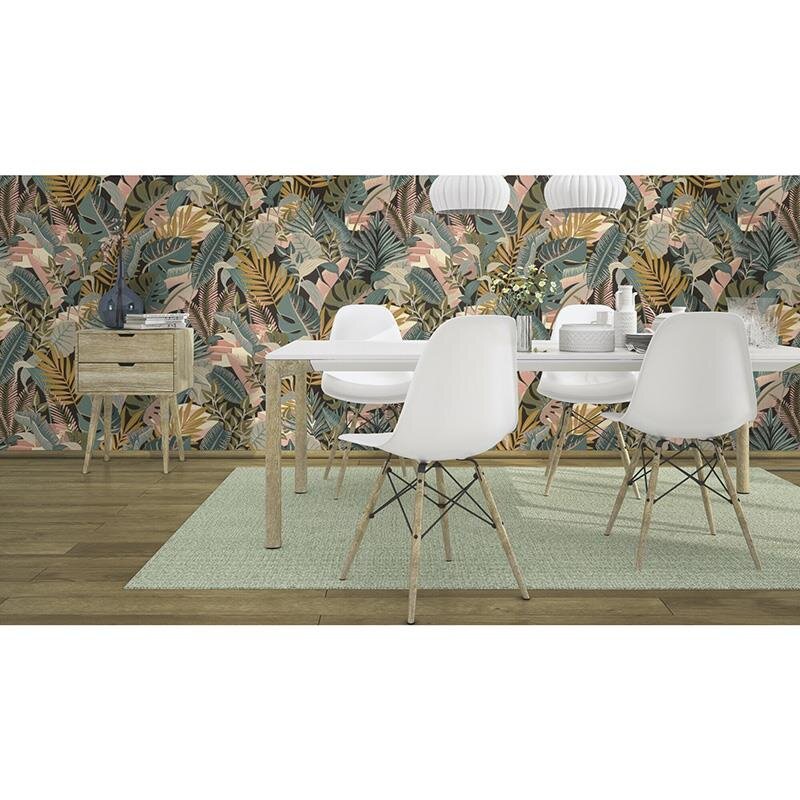 Tapete Grau, Silber, Grün, Schwarz, Anthrazit Rasch Vliestapete (1039533)