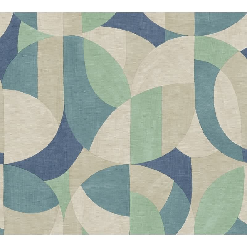 Vliestapete Grafik Blau Grün - Modern & Matt AS Creation (KG-176067)