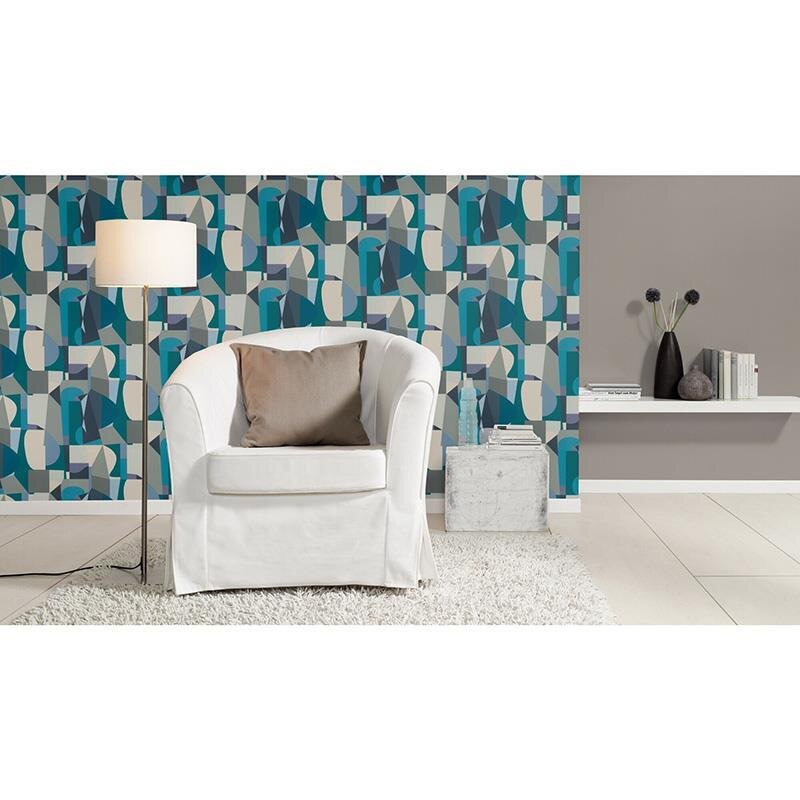 Tapete Blau, Grau, Silber Rasch Vliestapete (1039532)