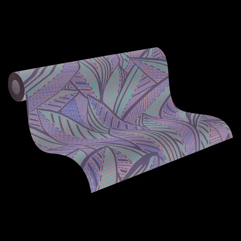 Vliestapete Blätter Braun Gelb Rot - Floral & Glänzend AS Creation (KG-176070)