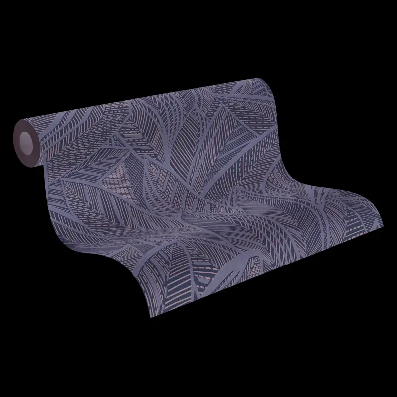 Vliestapete Blätter Schwarz Metallic - Floral & Glänzend AS Creation (KG-176071)