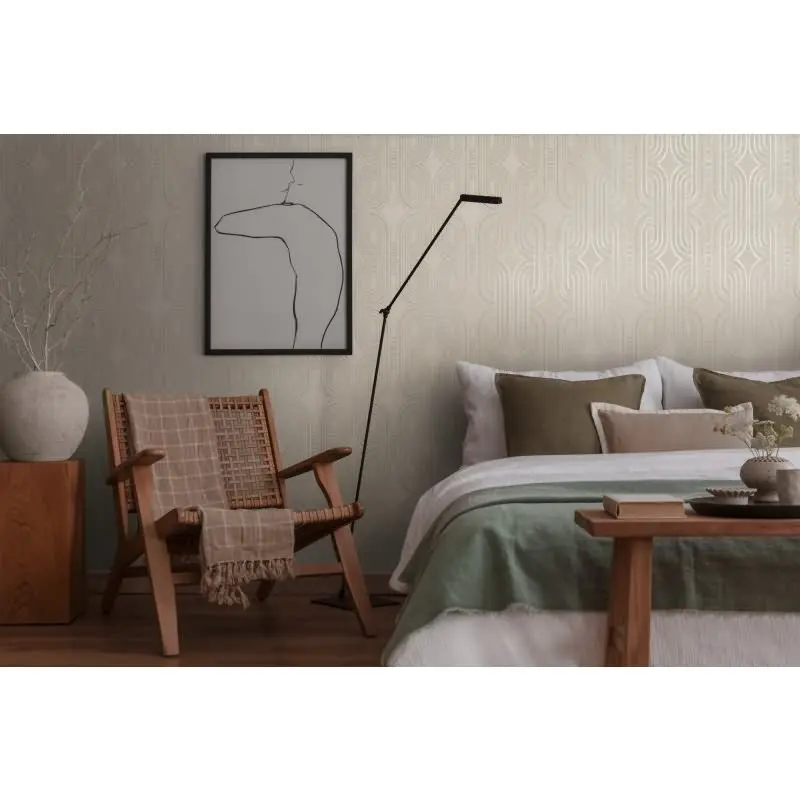 Vliestapete Grafik Beige Grau Metallic - Modern & Elegant AS Creation (KG-176086)