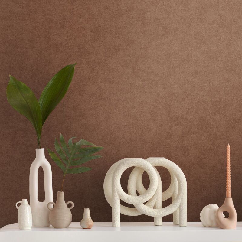 Vliestapete Uni Braun - Natürlich & Stilvoll AS Creation (KG-176098)