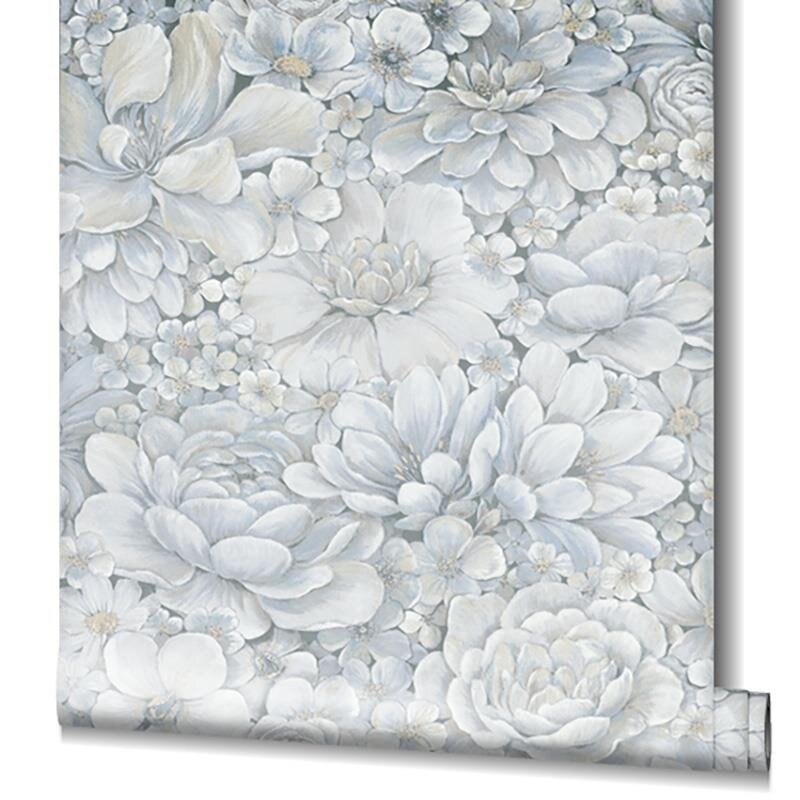 Tapete Blau, Grau, Silber, Pastellfarben Marburg Vliestapete (1039500)