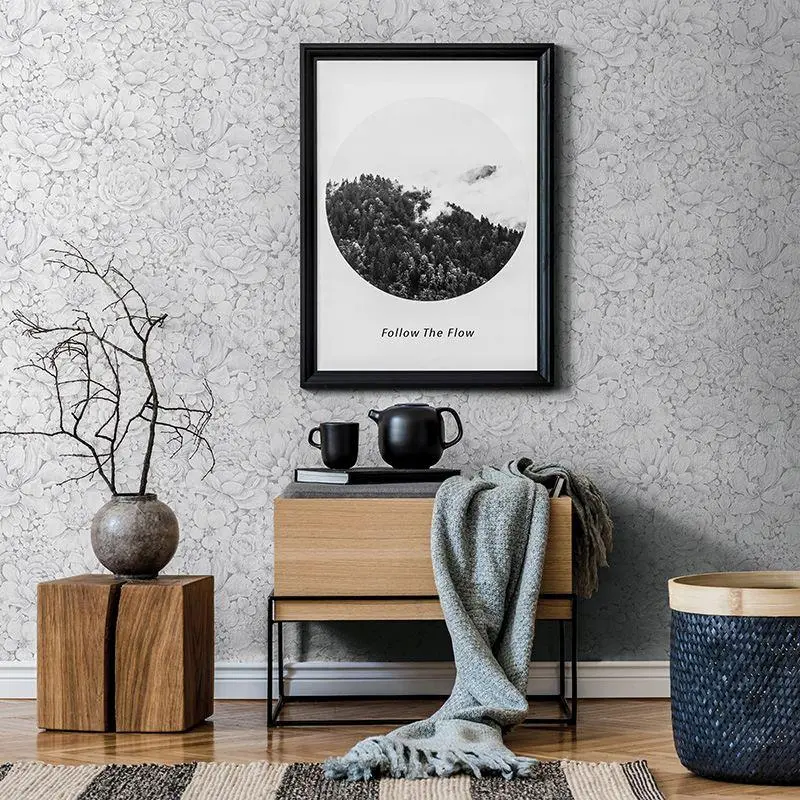 Tapete Grau, Silber, Weiß Marburg Vliestapete (1039499)