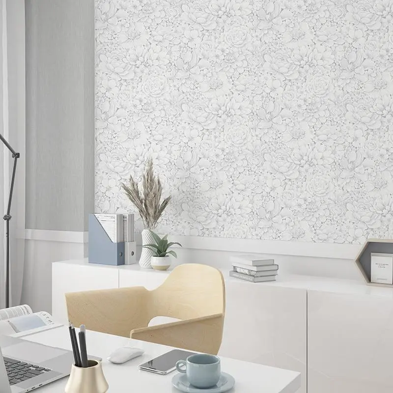 Tapete Grau, Silber, Weiß Marburg Vliestapete (1039499)