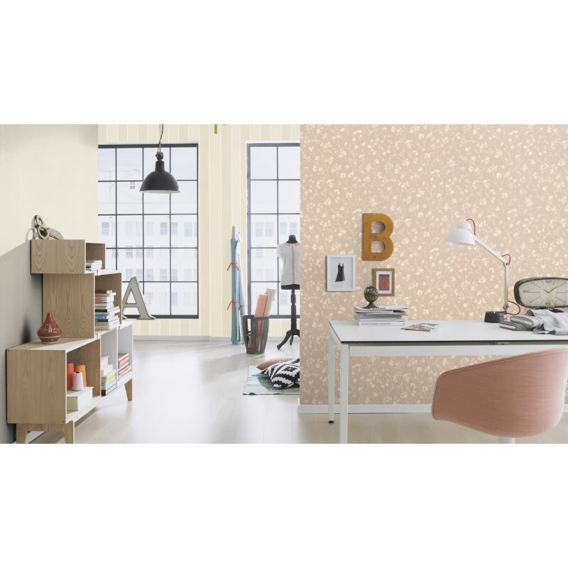 Vliestapete Greige charmant rustikale Atmosphäre Rasch Country Charme (KG-176241)