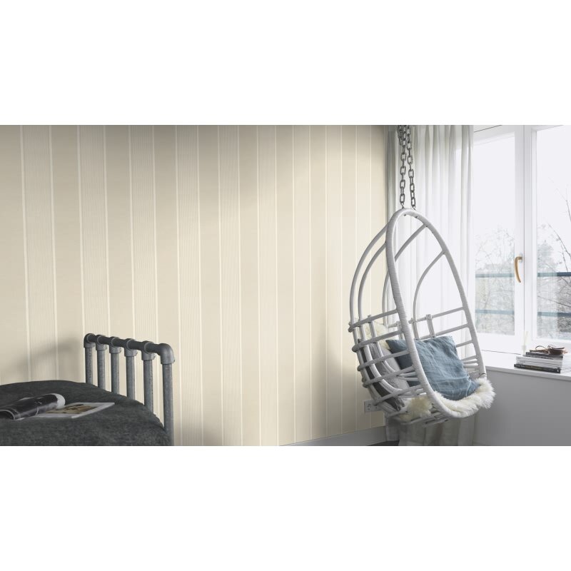 Vliestapete Beige Streifen, rustikales Flair Rasch Country Charme (KG-176243)