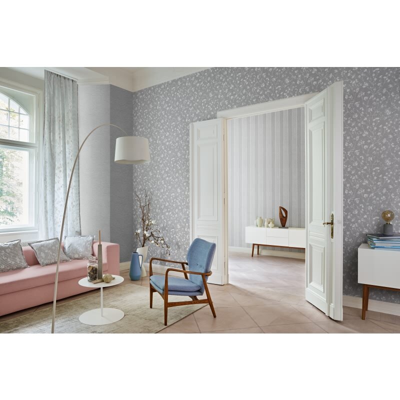 Vliestapete Grau Landhausstil Hochwaschbeständig Var.023 Rasch Country Charme (KG-176246)