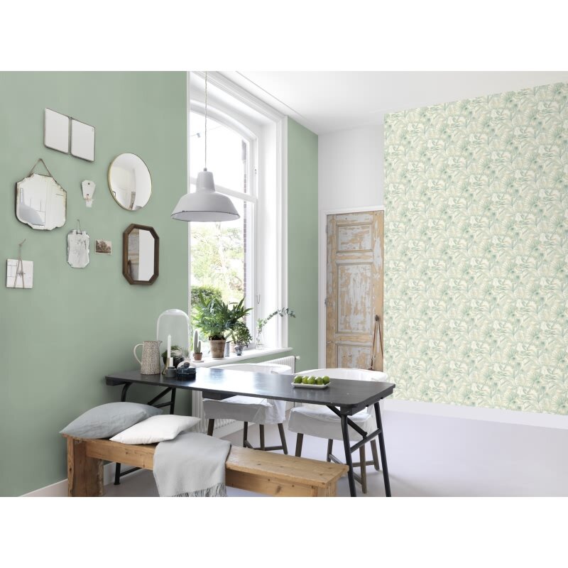 Vliestapete Grün charmant rustikale Atmosphäre Hochwaschbeständig Var.743 Rasch Country Charme (KG-176248)