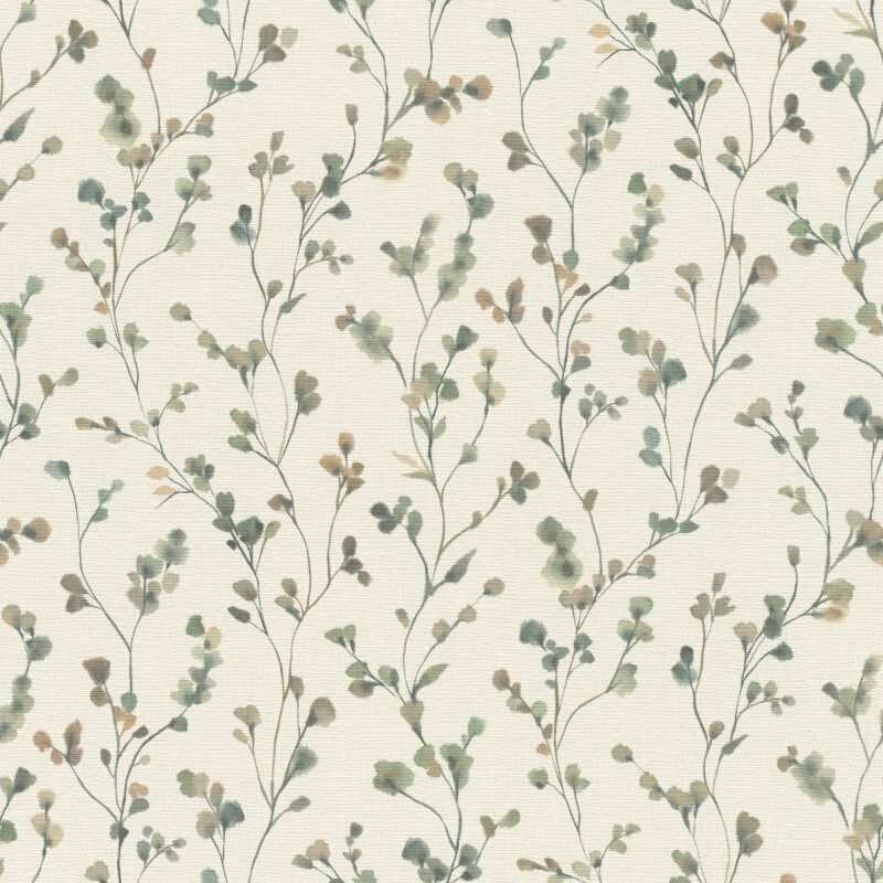 Vliestapete Beige Blätter-Zweige ländliches Ambiente Rasch Blumen Country Charme (KG-176251)