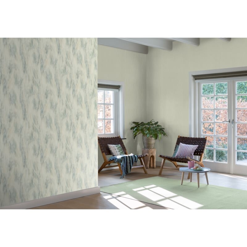 Vliestapete Grün Streifen, rustikales Flair Rasch Country Charme (KG-176254)