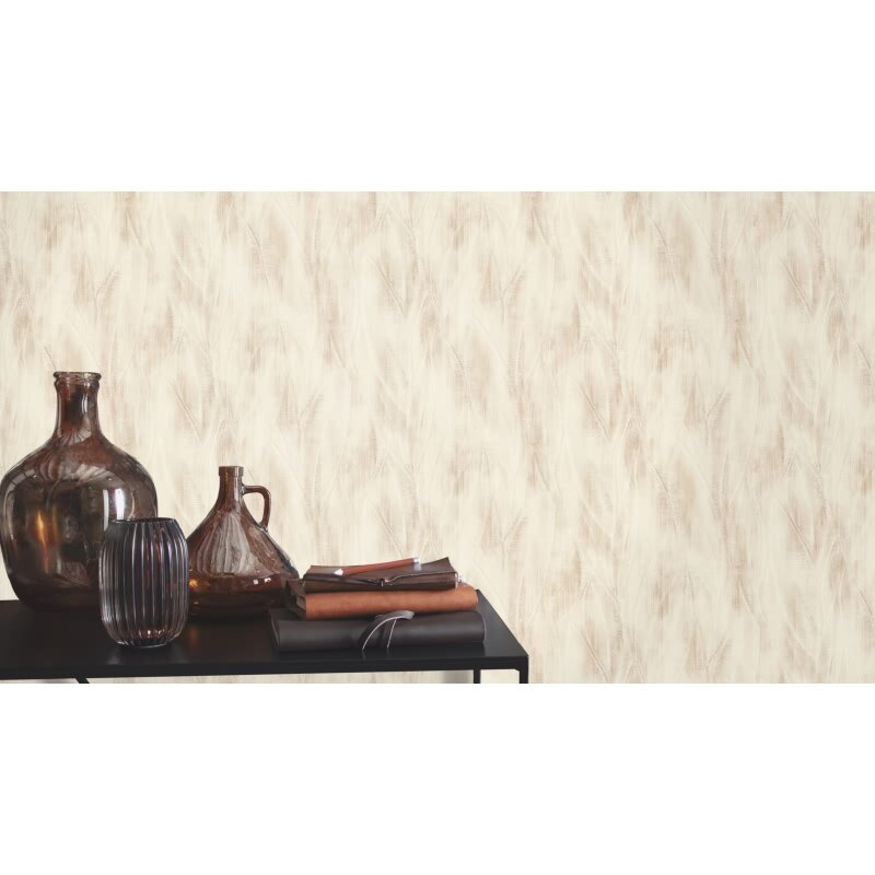 Vliestapete Beige Streifen, ländliches Ambiente Rasch Used Country Charme (KG-176255)